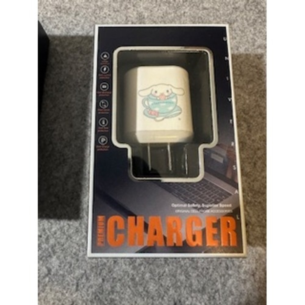 Cinnamoroll Wall Charger White Kawaii Anime USB Travel Adapter